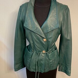 Gorgeous, Dark Green Sheep Leather Jacket